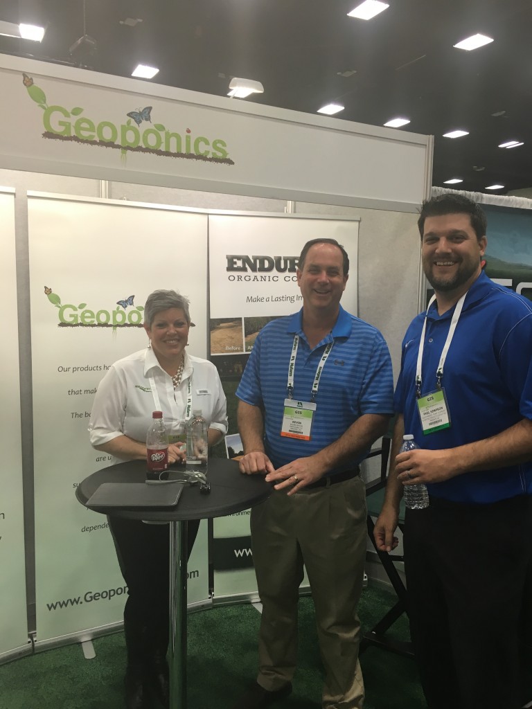 Jennifer Seevers loves turf talk and turf colorant. GIS 2016 was a blast with gorgeous weather in San Diego.